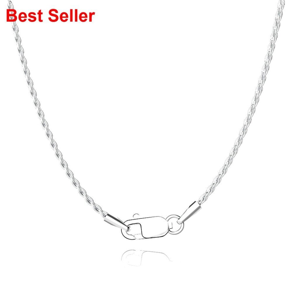 18K Gold Plated 925 Sterling Silver Rope Chain Necklace